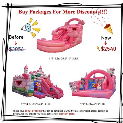 5-10 Passeggeri ammessi Pacchetto cartoni animati Parco di divertimenti Giocattoli gonfiabili in PVC per bambini