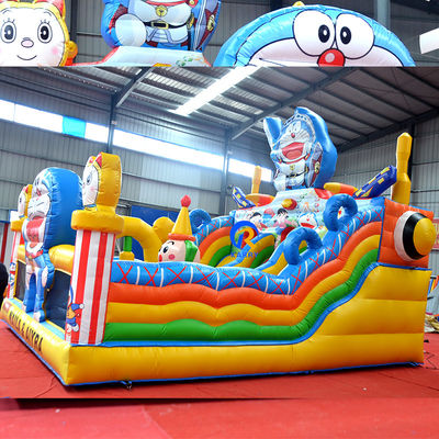 Logo personalizzato stampato grande castello gonfiabile combo scivolo per bambini festa