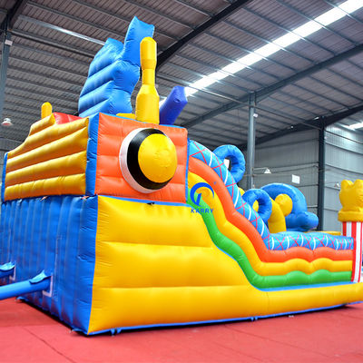 Logo personalizzato stampato grande castello gonfiabile combo scivolo per bambini festa