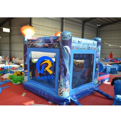 Parco acquatico gonfiabile con scivolo Unisex Blu Sirena Casa rimbalzo e piscina grande