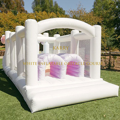 Festa per bambini Corso di ostacoli gonfiabile con baby bouncer combo in colori vivaci