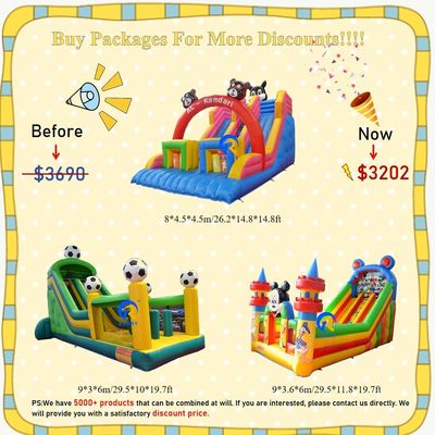 Slide ad acqua gonfiabile personalizzabile con piscina 0,55 mm PVC Tarpaulin Digital Printing