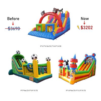 Slide gonfiabili Combo Bounce House per bambini Entrate all'aperto Affitti di feste