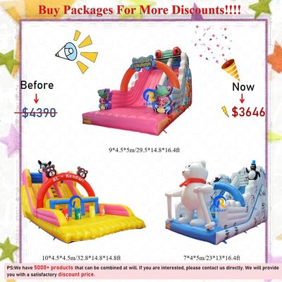 Slide gonfiabili Combo Bounce House per bambini Entrate all'aperto Affitti di feste