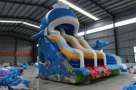 Slide idraulico gonfiabile in PVC portatile da 0,55 mm con piscine e giocattoli da palla da nuoto