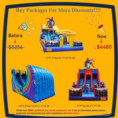 Slide gonfiabili Combo Bounce House per bambini Entrate all'aperto Affitti di feste