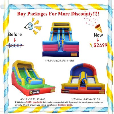 Slide gonfiabili Combo Bounce House per bambini Entrate all'aperto Affitti di feste