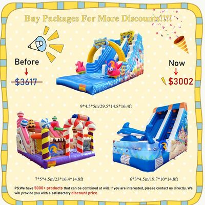 Slide gonfiabili Combo Bounce House per bambini Entrate all'aperto Affitti di feste