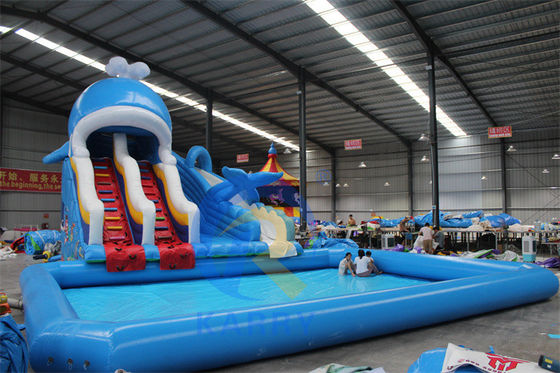 Slide idraulico gonfiabile in PVC portatile da 0,55 mm con piscine e giocattoli da palla da nuoto