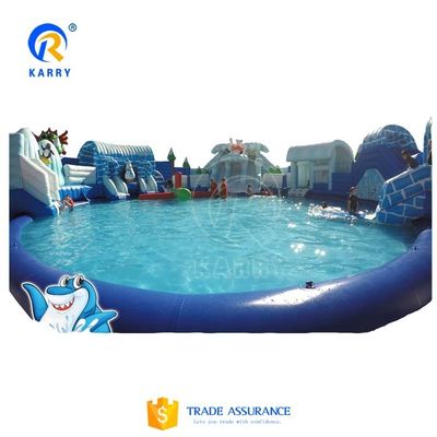 Parco acquatico gonfiabile a tema orso polare 15x15m Ideale per attività estive