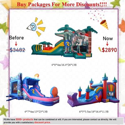 Noleggio di feste Bambino Trampolino gonfiabile Castello rimbalzante con scivolo e accessori