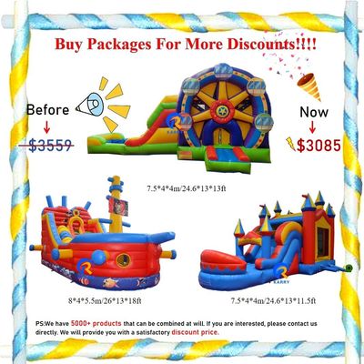 Noleggio di feste Bambino Trampolino gonfiabile Castello rimbalzante con scivolo e accessori