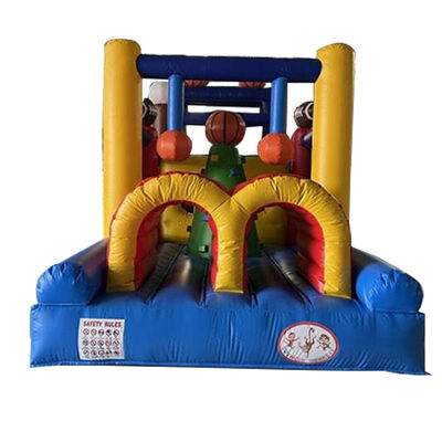 Gioco sportivo a palla unisex pista terra campo di ostacoli gonfiabile con casa rimbalzo e scivolo