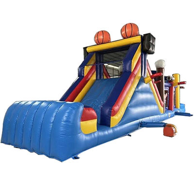 Gioco sportivo a palla unisex pista terra campo di ostacoli gonfiabile con casa rimbalzo e scivolo