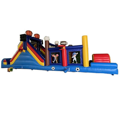 Gioco sportivo a palla unisex pista terra campo di ostacoli gonfiabile con casa rimbalzo e scivolo