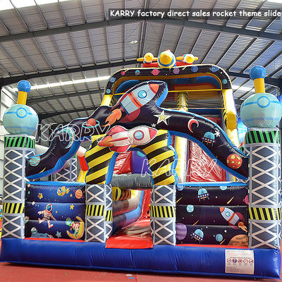 Casa a razzo gonfiabile in PVC per le feste commerciali Noleggio e giochi gonfiabili Moonwalk