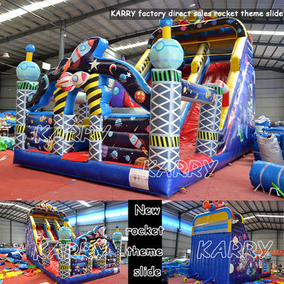 Casa a razzo gonfiabile in PVC per le feste commerciali Noleggio e giochi gonfiabili Moonwalk