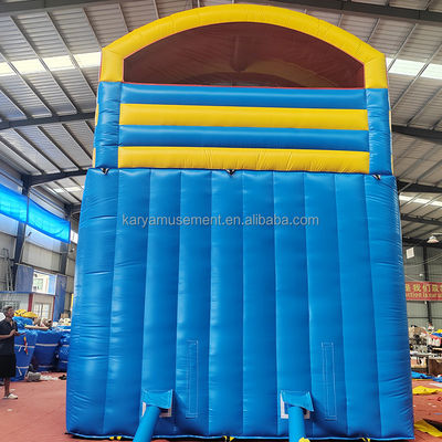Giochi gonfiabili per bambini Affitto di partite commerciali Slide idraulico gonfiabile a doppia corsia in PVC