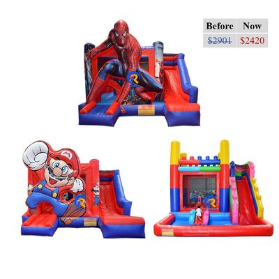 Unisex Commercial Grade Pvc Moonwalk Casa gonfiabile con scivolo e parco giochi