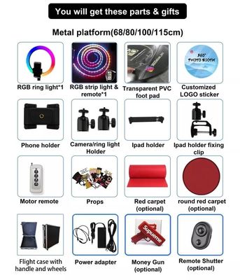 45KG Hot Glass Magic Mirror Photo Booth con funzione di rotazione automatica wireless