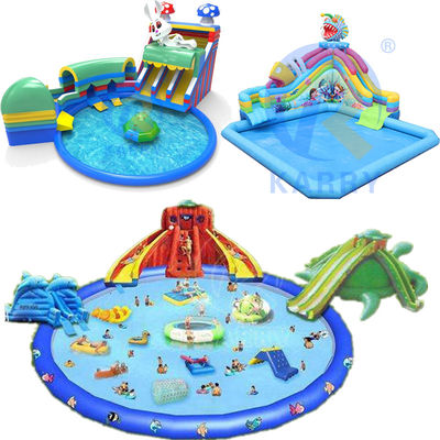 Scivolo idraulico gonfiabile e piscina per bambini e adulti con un design ecologico