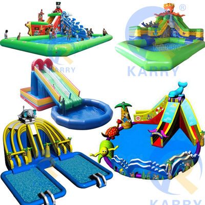 Scivolo idraulico gonfiabile e piscina per bambini e adulti con un design ecologico