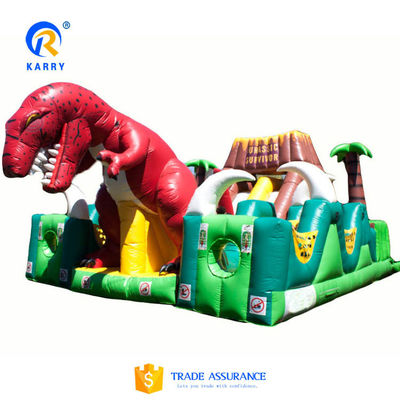 Jurassic Dinosaur Park Festa Affitto Parco giochi all' aperto Corso di ostacoli gonfiabile