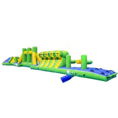 Certificato CE 16m Aqua Run Course ostacolo personalizzato colorato per il parco acquatico