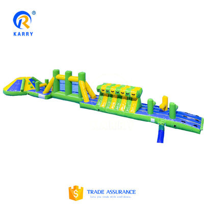Certificato CE 16m Aqua Run Course ostacolo personalizzato colorato per il parco acquatico