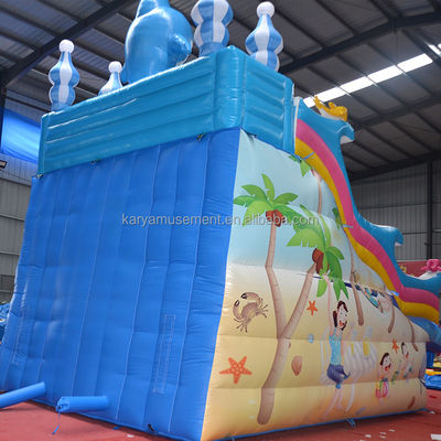 Scivoli gonfiabili per bambini a doppia corsia di design di squalo scivolo d'acqua in PVC commerciale