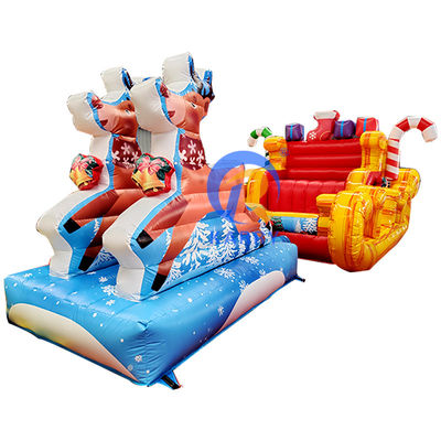 Unisex castello gonfiabile portabile natale slitta gonfiabile per bambini noleggio festa