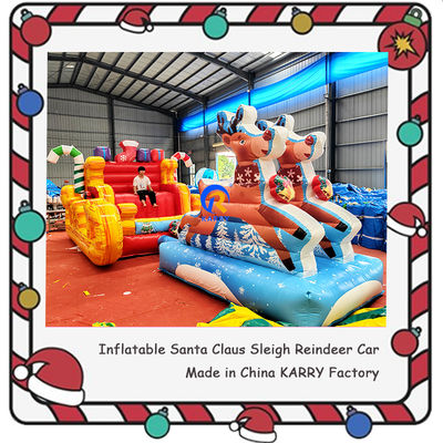 Unisex castello gonfiabile portabile natale slitta gonfiabile per bambini noleggio festa