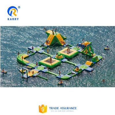 Parco acquatico commerciale attrezzature galleggianti parco acquatico gonfiabile con stampa digitale