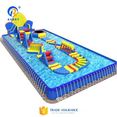 Logo personalizzato Attrezzature per parco acquatico Parco acquatico galleggiante gonfiabile con certificato CE