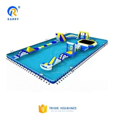 Logo personalizzato Attrezzature per parco acquatico Parco acquatico galleggiante gonfiabile con certificato CE
