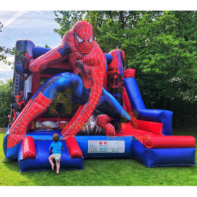 Unisex Kids Castle Play House con slide Spiderman Commerciale gonfiabile Bouncy Castle