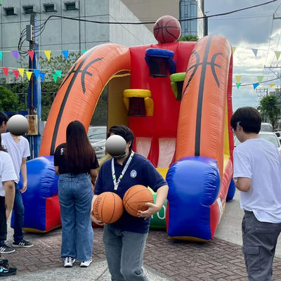 Blower incluso Interattivo Inflatabile Basketball/Football Gioco di tiro Sport Party