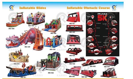 Corso di ostacoli gonfiabile con certificazione CE EN14960 e design PORTABLE
