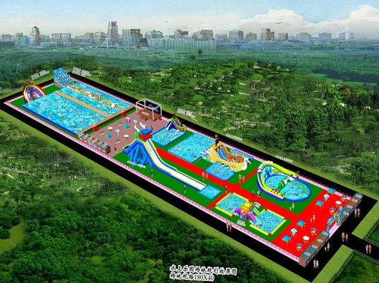 Logo/Modello Stampa digitale Dimensioni personalizzate Parco acquatico gonfiabile per parco di divertimenti