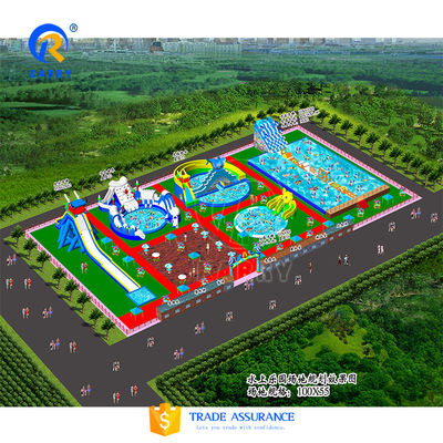 Parco acquatico gonfiabile colorato personalizzato per bambini