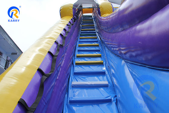 Grande campo di ostacoli gonfiabile blu popolare Water N Dry Bouncy Slide per bambini e adulti