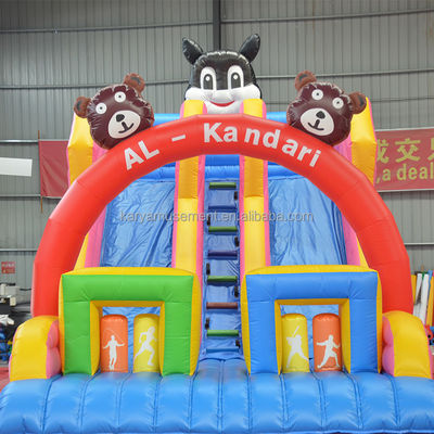 32ft 3 orsi Bouncer Trampolino casa con doppia corsia gonfiabili scivoli e durevole