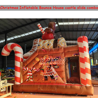 Parco di divertimenti di Natale Commerciale Bouncy Castle Combo Corso di ostacoli Slide secco gonfiabile