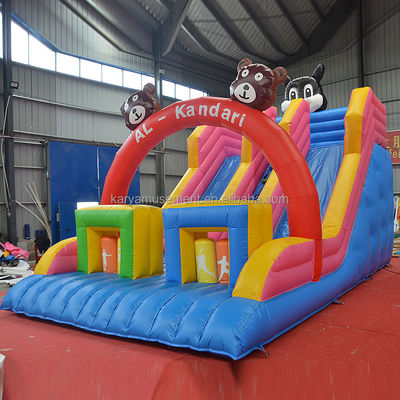 32ft 3 orsi Bouncer Trampolino casa con doppia corsia gonfiabili scivoli e durevole
