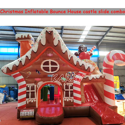 Parco di divertimenti di Natale Commerciale Bouncy Castle Combo Corso di ostacoli Slide secco gonfiabile