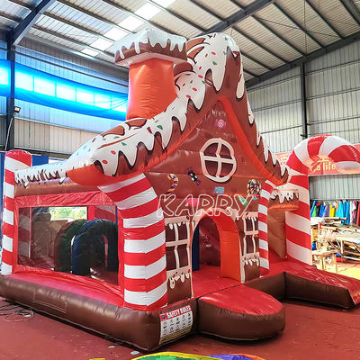 Parco di divertimenti di Natale Commerciale Bouncy Castle Combo Corso di ostacoli Slide secco gonfiabile