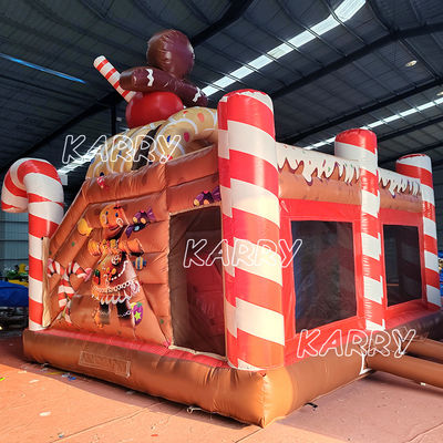 Parco di divertimenti di Natale Commerciale Bouncy Castle Combo Corso di ostacoli Slide secco gonfiabile