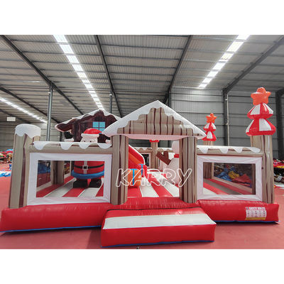 CE/EN71/EN14960 Casa gonfiabile natalizia a rimbalzo combinata per bambini