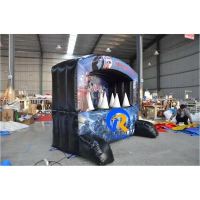 Gioco di tiro interattivo lancio letto gonfiabile con soffiatore e colore personalizzato