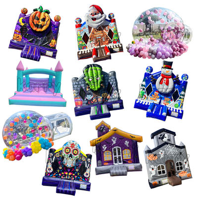 14 anni di Natale 13x13 piedi Bambini Casa gonfiabile Balzo Bianca Casa gonfiabile bolla